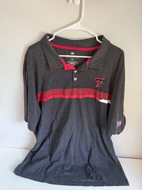 TEXAS TECH Colosseum Men's 3XL Heather Gray and Red Hoodie